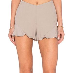 NWT Free People Fiona Solid Flutter Shorts Taupe